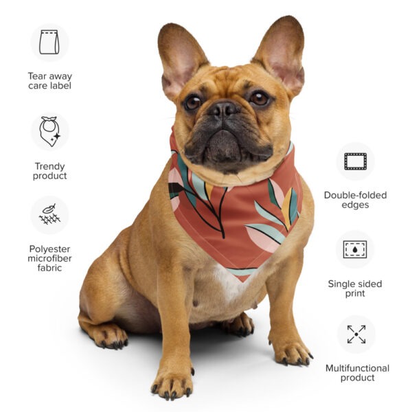 Statement Bandana – Vielseitiges Accessoire für Mensch & Hund aus recyceltem Polyester, rot – Bild 4