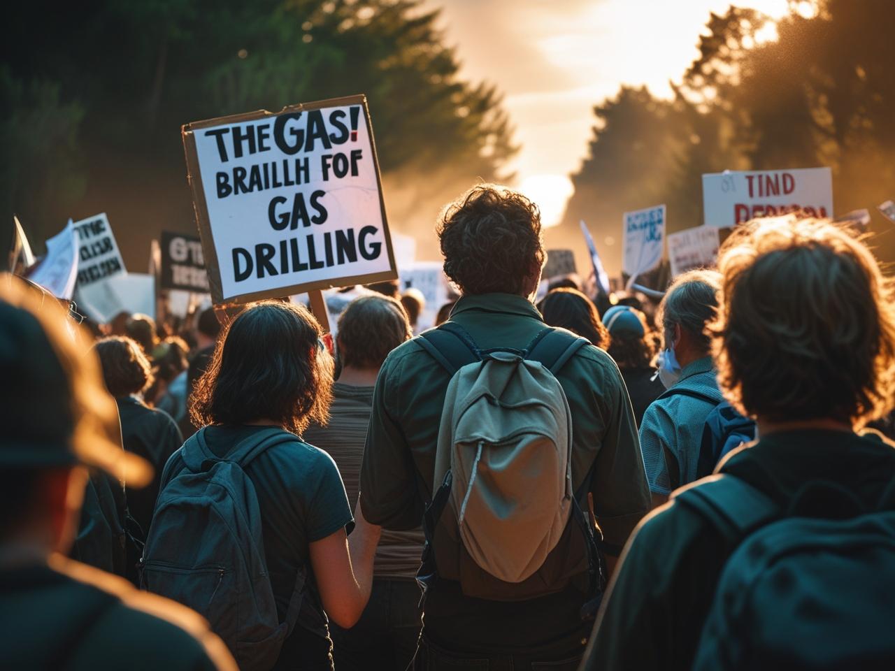 Demo gegen Gasbohrung in Reichling