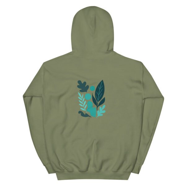 Unisex-Hoodie mit abstraktem Blattmotiv – Dein Statement für Stil & Natur – Bild 3