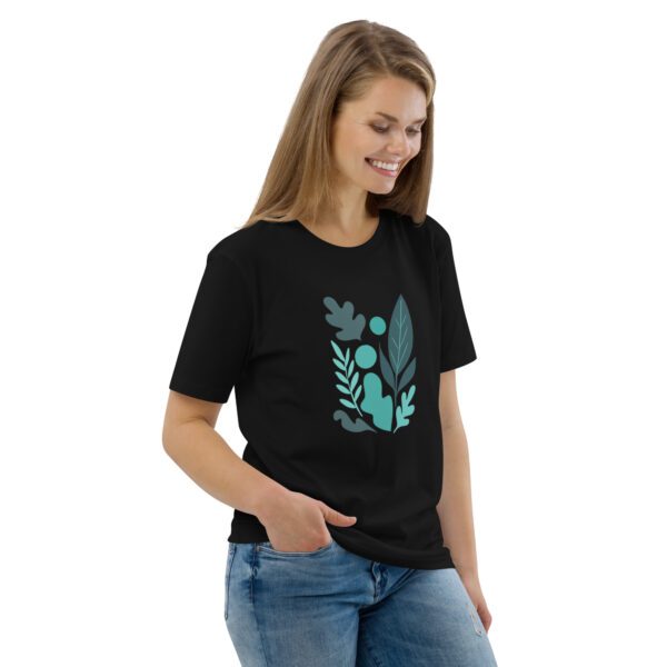 Statement Shirt mit abstraktem Blattmotiv - Bio-Baumwolle Unisex XS- 3XL – Bild 6