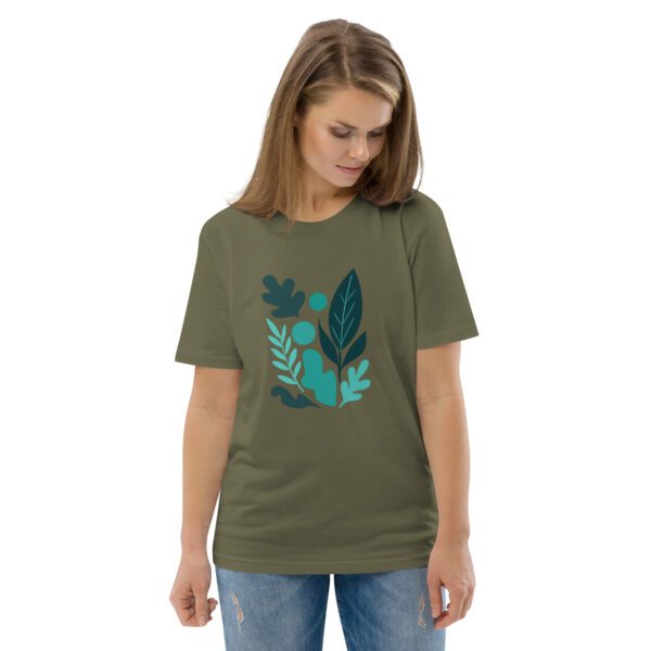 Statement Shirt mit abstraktem Blattmotiv - Bio-Baumwolle Unisex XS- 3XL – Bild 18