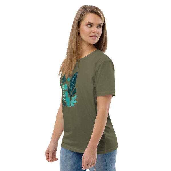 Statement Shirt mit abstraktem Blattmotiv - Bio-Baumwolle Unisex XS- 3XL – Bild 21