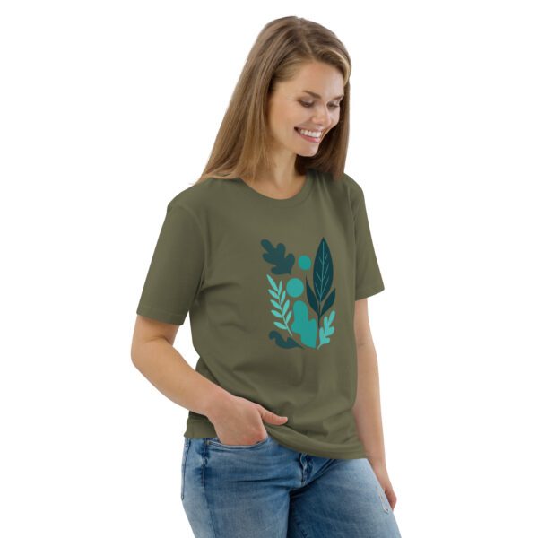 Statement Shirt mit abstraktem Blattmotiv - Bio-Baumwolle Unisex XS- 3XL – Bild 22