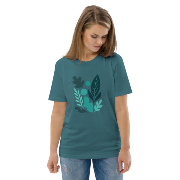 Statement Shirt mit abstraktem Blattmotiv - Bio-Baumwolle Unisex XS- 3XL – Bild 10