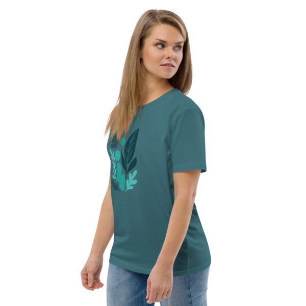 Statement Shirt mit abstraktem Blattmotiv - Bio-Baumwolle Unisex XS- 3XL – Bild 13