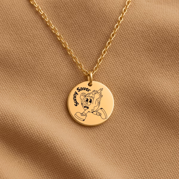 Personalisierte Kette „Sunny Saver“ – Retro Cartoon Schmuck von Ebonore – Bild 7